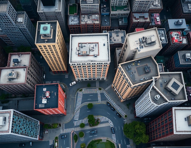 Panoramic view of modern buildings in city