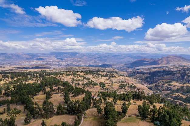 Panoramic view of the mountainous landscape of Ayacucho