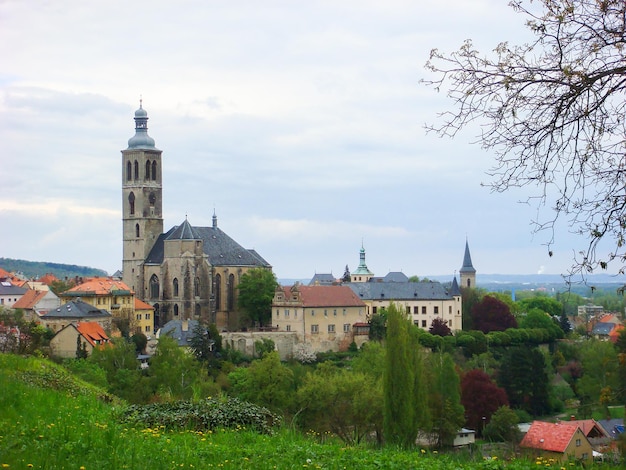 Panoramic view of old castle on a summer day Kutna Gora Czech republic