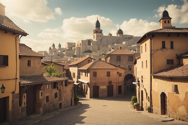 Panoramic view of the old town of Toledo Spain