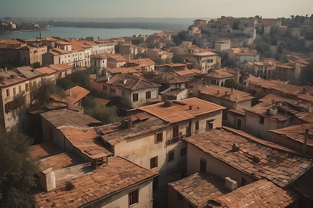 Panoramic view of the old town of Toledo Spain