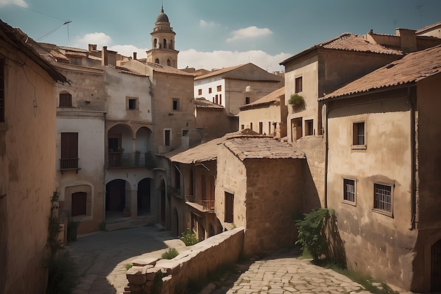 Panoramic view of the old town of Toledo Spain