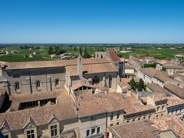 Panoramic view of Saint Emilion near Bordeaux in France