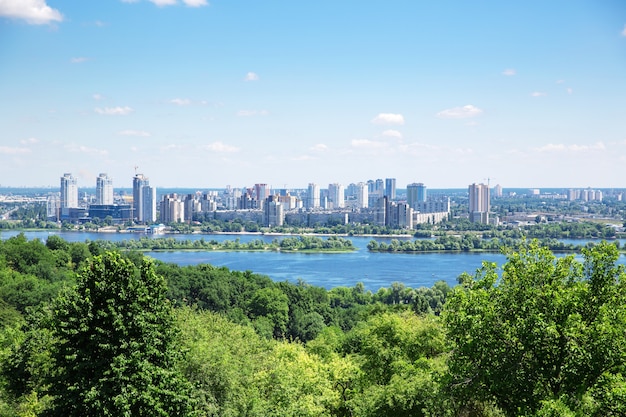 Panoramic view of skyline of Kiev, Ukraine