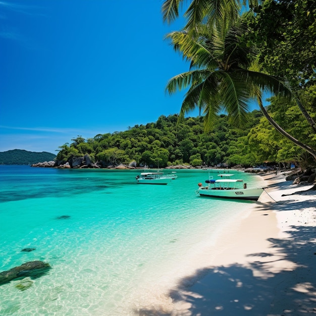 Panoramic view of a stunning beach in Phuket