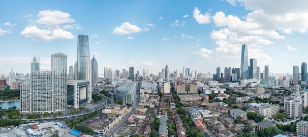 A panoramic view of tianjin cityscape China