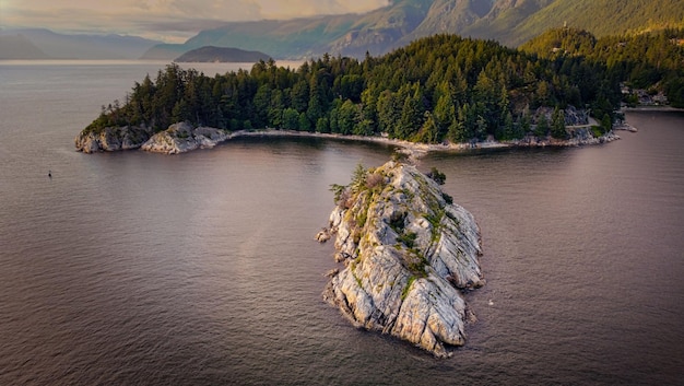 Panoramic view of a Whytecliff Park in a Horseshoe bay