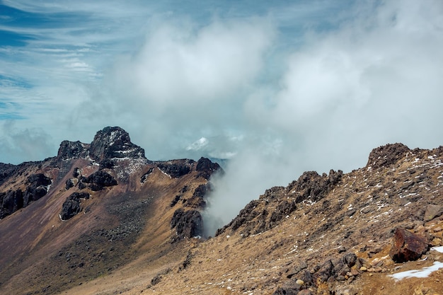 Panoramic volcano iztaccihuatl in mexico