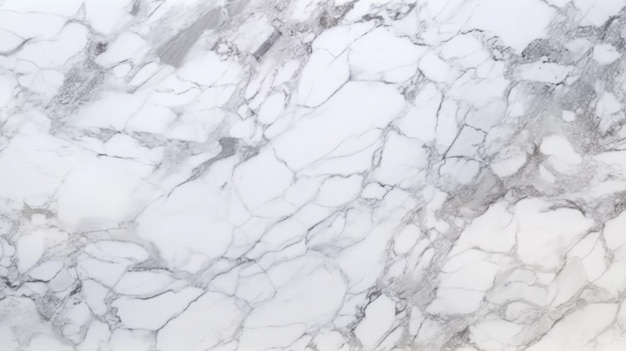 Panoramic white background from marble stone texture for design Generative AI