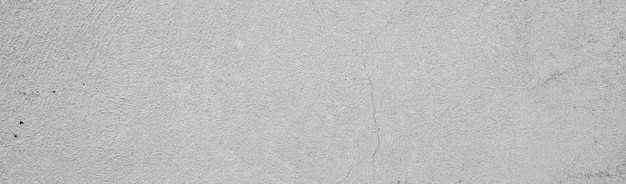 Panoramic white concrete scratched white plaster wall surface for background