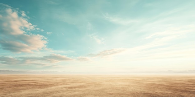 Photo a panoramic wide background featuring a vast open landscape with a smooth gradient sky and expansive ground