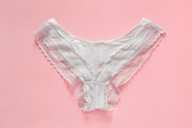 Panties on pink background