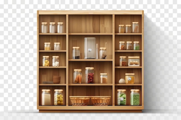 Pantry Cabinets Isolated in Transparent Background