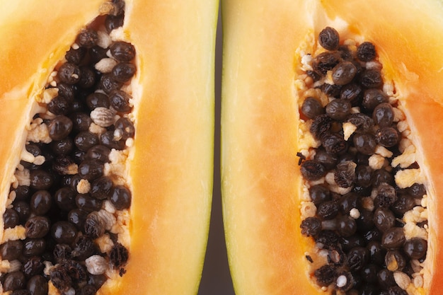 Papaya halves