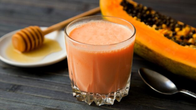 Papaya and honey yogurt.