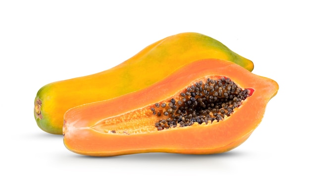 Papaya isolated on white background