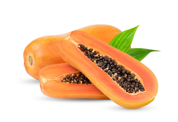 Papaya isolated on white background