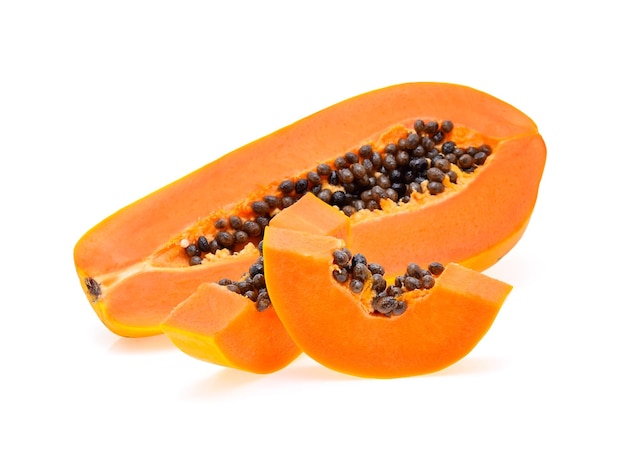 Papaya isolated on white background