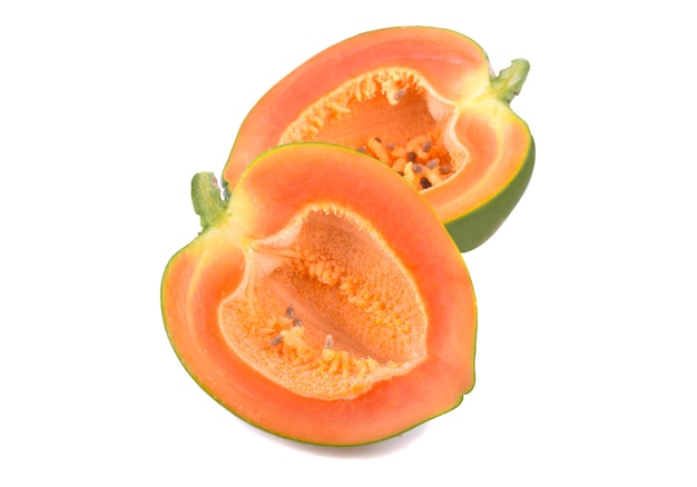 Papaya isolated on white background