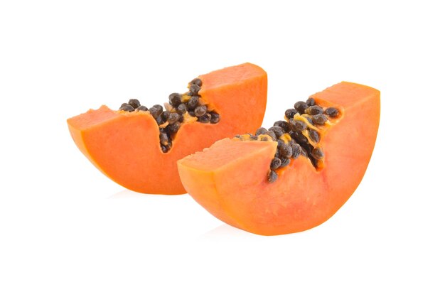 papaya isolated on a white background