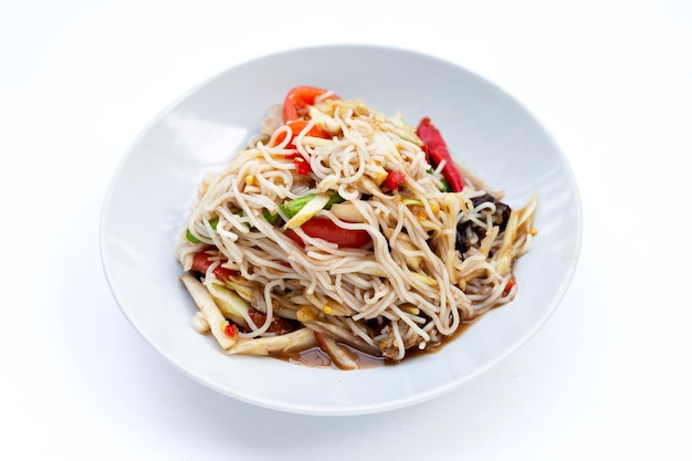 Papaya salad with vermicelli