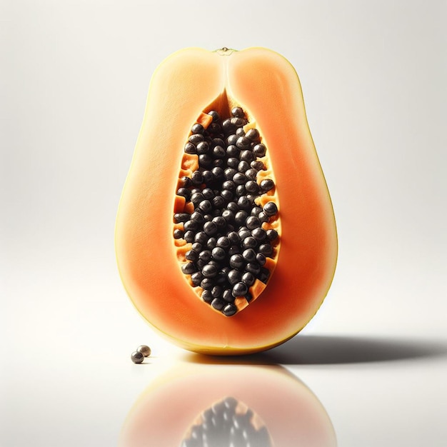 Papaya white background