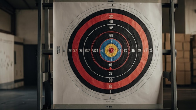 Photo paper accuracy target at shooting range