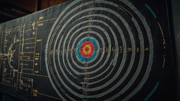 Photo paper accuracy target at shooting range