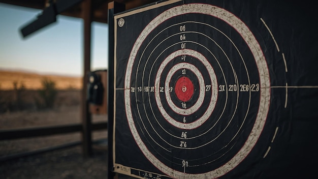 Photo paper accuracy target at shooting range