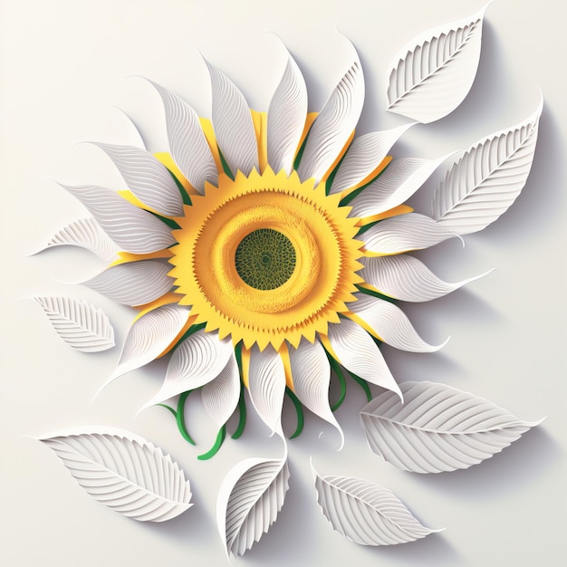 Paper art beautiful wallpapers of colorful paper flowers Generate Ai