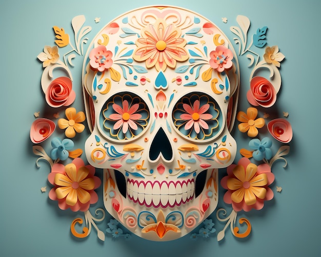 Paper Art of Cinco De Mayo Clean Background