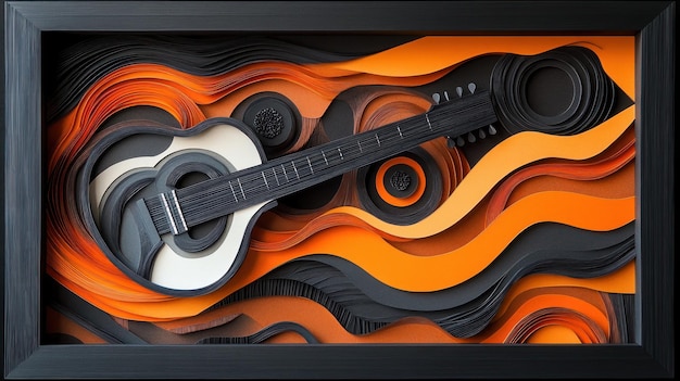 Paper Art Guitar