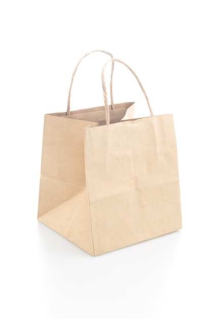 paper bag isolated on white background