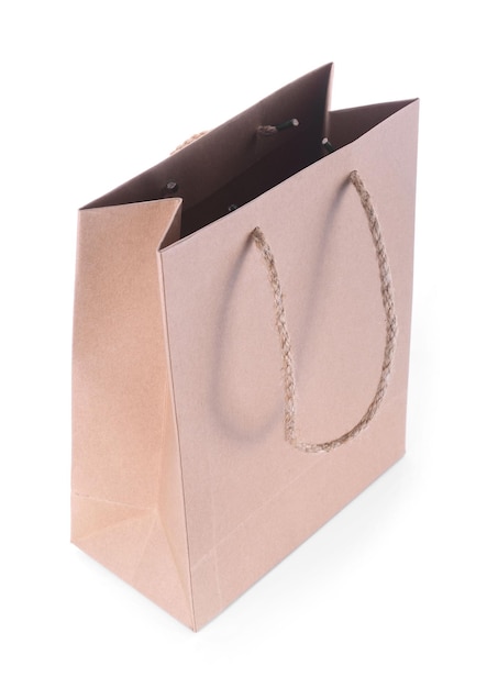 Paper bag isolated on white background