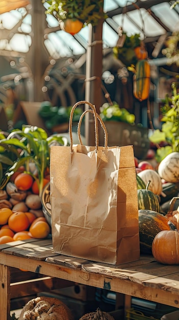 Paper bag mockup