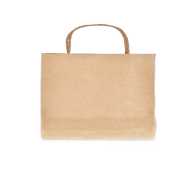 Paper bag on white background