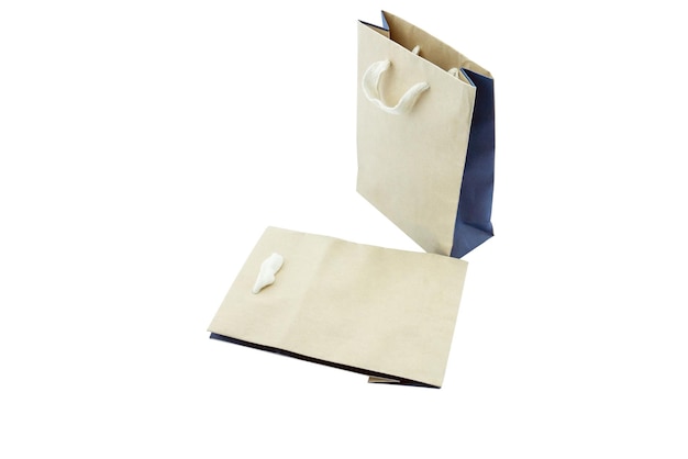 Paper bag on white background