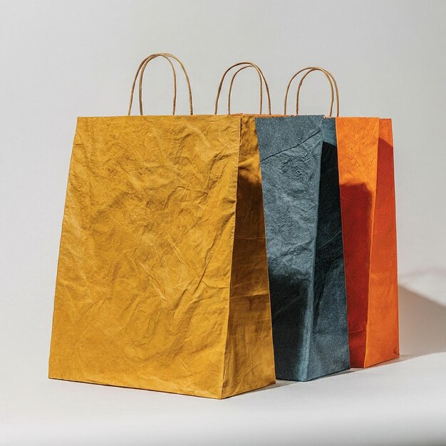 a paper bag with a blue and red paper that says quot no quot on it