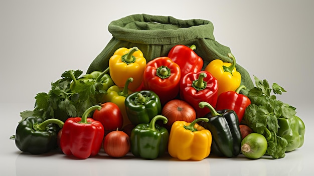 paper bag with food daily shopping indoor photography vegetable and fruits