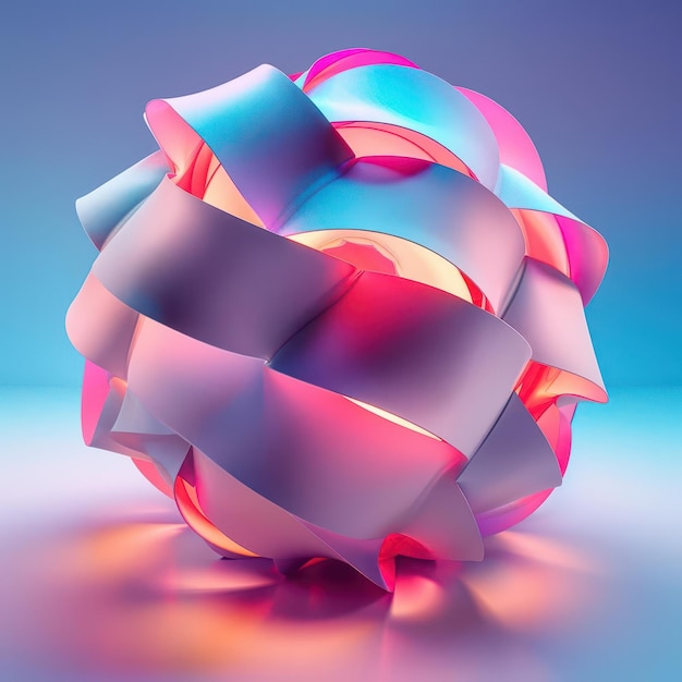 Photo paper ball design with a futuristic twist and soft gradient background ideal for engaging with cuttingedge tech content