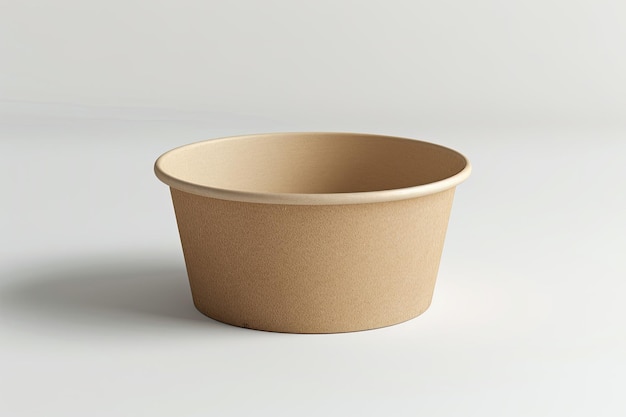 Paper bowl packaging for branding and identity mockup