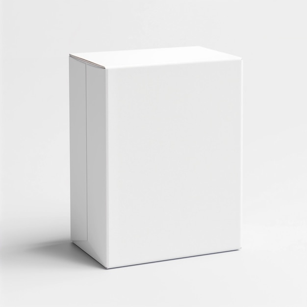 Photo paper box package mockup in white color