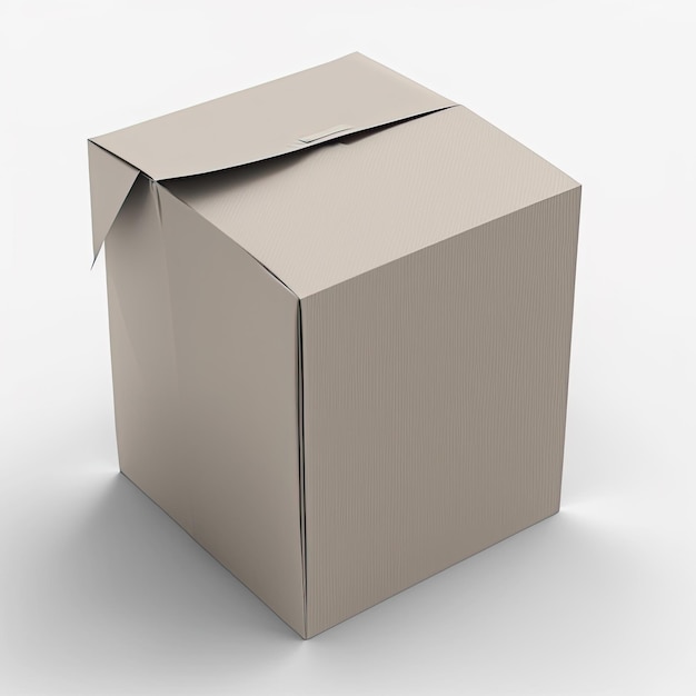 Paper box on white background