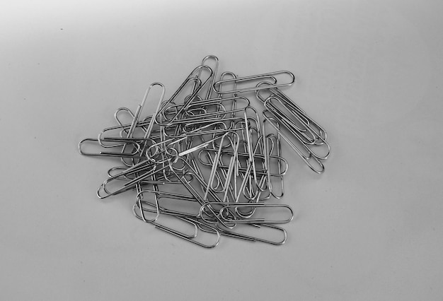 paper clips on white background