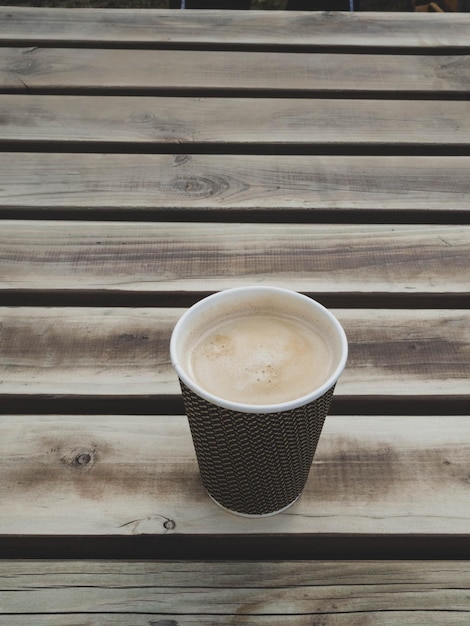 Paper coffee cup ready to go or take away coffee