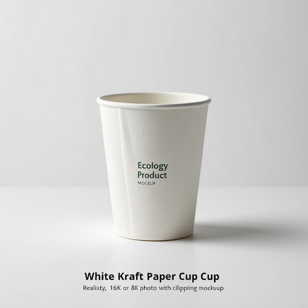 a paper cup that says white paper cup