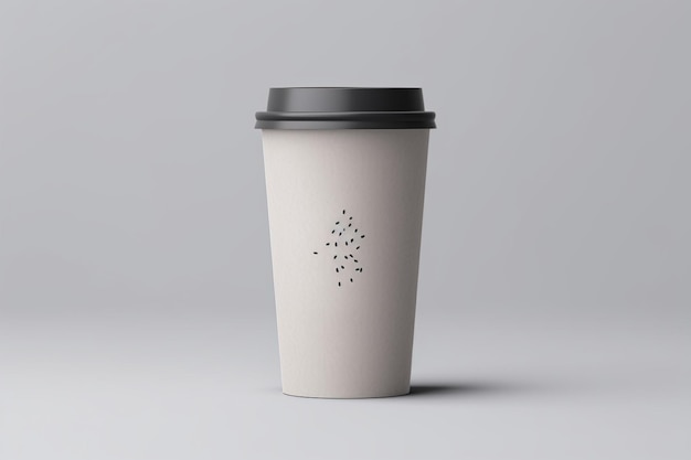 Paper cup with coffee mock up