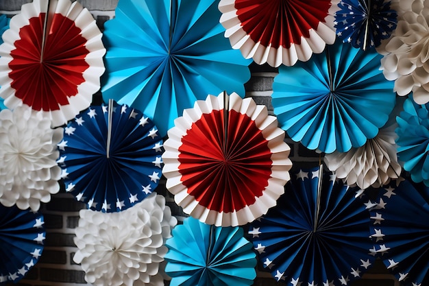 Paper decor for independence day