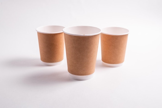 Paper disposable coffee cups