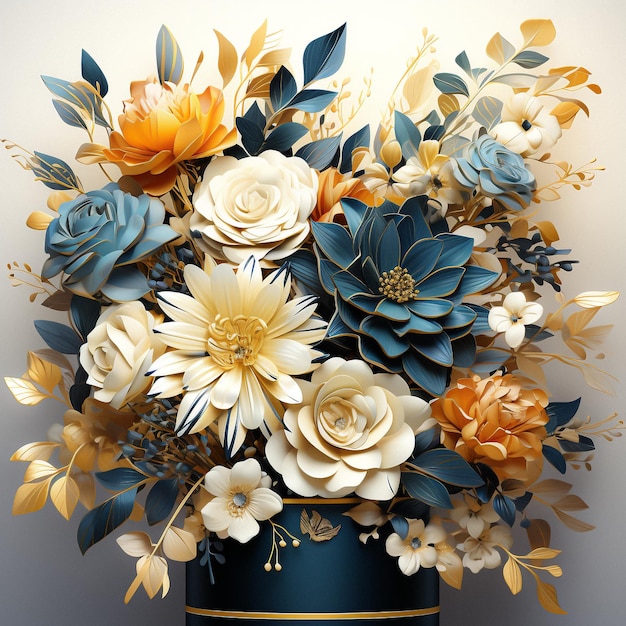 paper flower arrangement